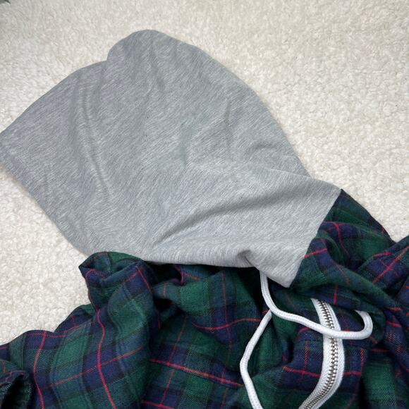 Shein Plaid Cropped Hoodie Jacket Small - Picture 3 of 11